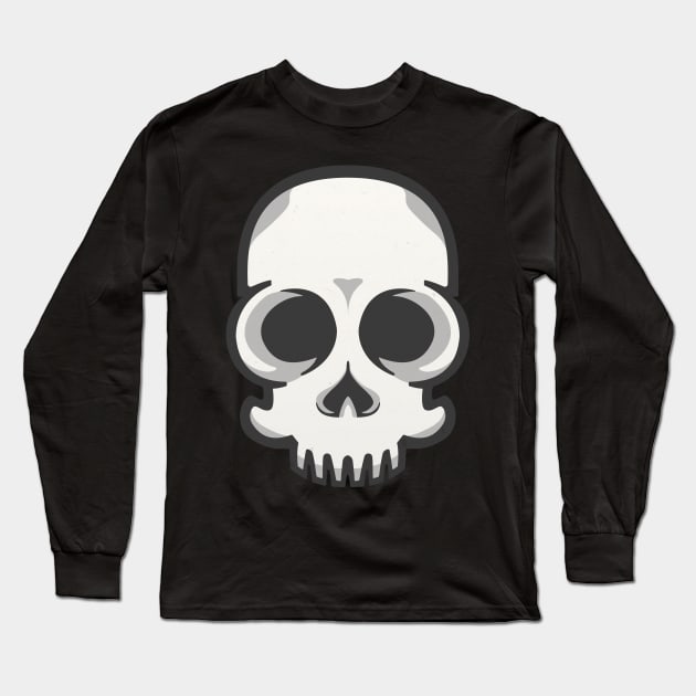 Friendly Vector Skelly Head Long Sleeve T-Shirt by msharris22